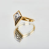 2.88ct Kite Salt and Pepper Diamond Engagement Ring, Juno Setting