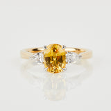 1.45ct Yellow Sapphire and Diamond Engagement Ring, Luna Setting