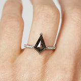 2ct Salt & Pepper Diamond Engagement Ring, Athena Setting