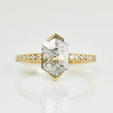 2.06ct Hexagon Diamond Engagement Ring, Athena Setting