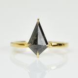 1.41ct Kite Salt and Pepper Diamond Engagement Ring, Juno Setting