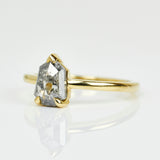 0.88ct Shield Salt and Pepper Diamond, Juno Setting