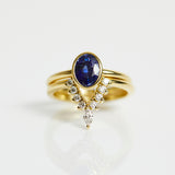 1.21 Blue Sapphire Engagement Ring, Juno Setting
