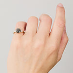 Salt and pepper engagement ring