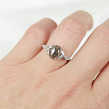 Salt and pepper engagement ring