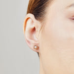 Sophia Perez Jewellery Earrings 1ct Round Brilliant Cut Burnt Orange Diamond Stud Earrings