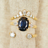 Sophia Perez Jewellery Engagement Ring Blue Oval Luna Setting Ring