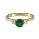 Sophia Perez Jewellery Engagement Ring Emerald and Diamond Engagement Ring