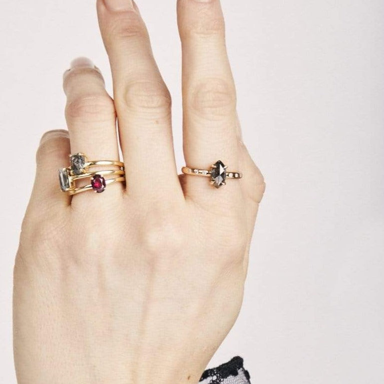 Sophia Perez Jewellery Rings Black Marquise Diamond Ring