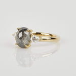 Sophia Perez Jewellery Rings Grey Oval Diamond Trilogy Ring