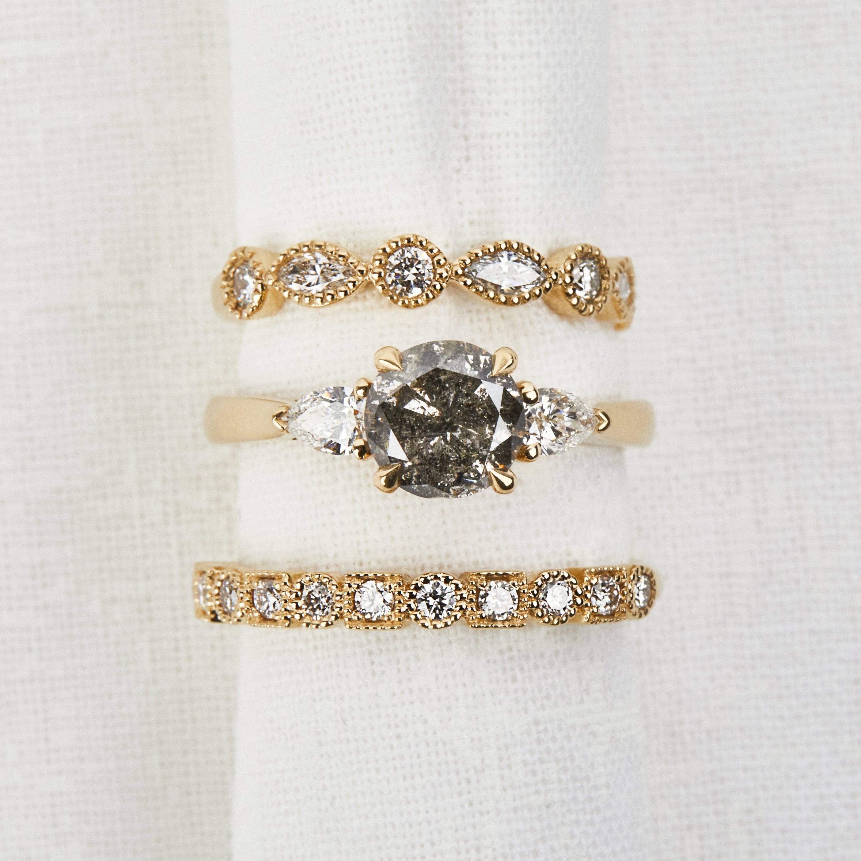 Sophia Perez Jewellery Rings Round Cut Galaxy Diamond Trilogy Ring