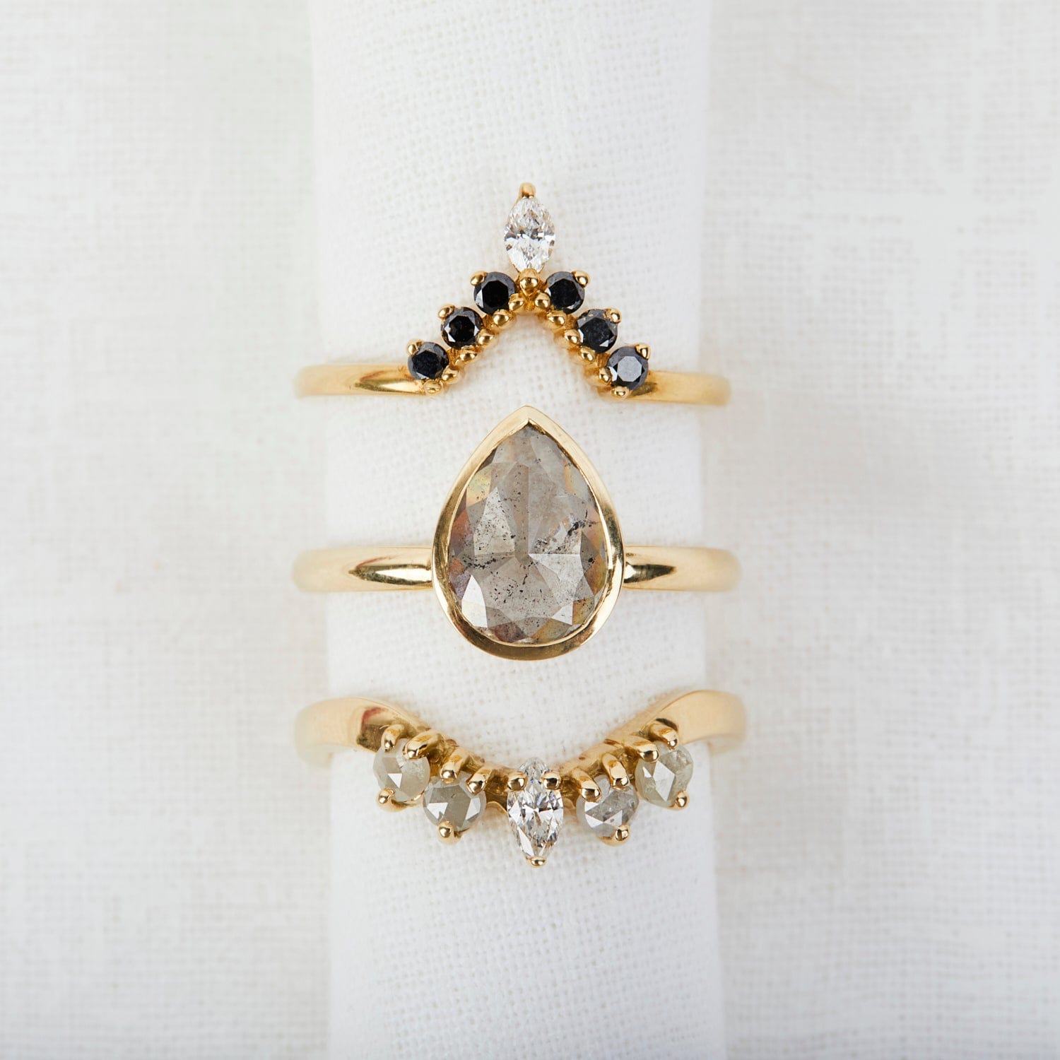 Sophia Perez Jewellery Wedding Rings Black Diamond Aura Wedding Ring